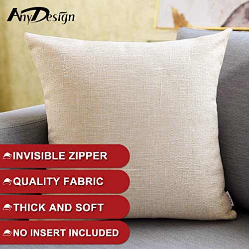 Anydesign A0709 Christmas Pillow Cover 18 X 18 Inch Red Black Buffalo Check Plaids Holy Night Throw Pillow Case Decorative Cushion Cover Case thumb #2