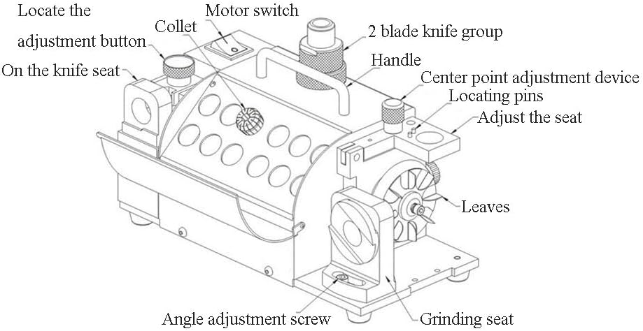 MXBAOHENG Electric Drill Bit Sharpener Machine Portable Drill Bits Grinding Machine with CBN Wheel Adjustable Angle 90-135 Degree