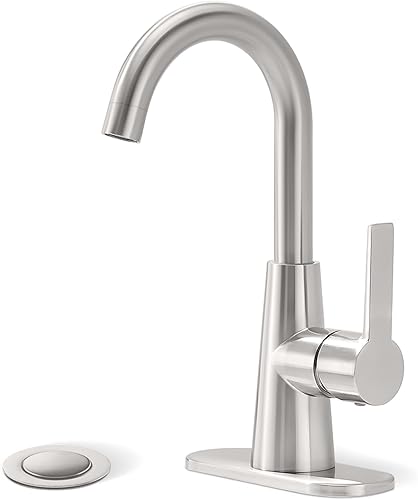 Miniatura 2 de Phiestina Grifo de baño de un solo orificio de 4 pulgadas, NS-SF01-ORB+WE10-BN