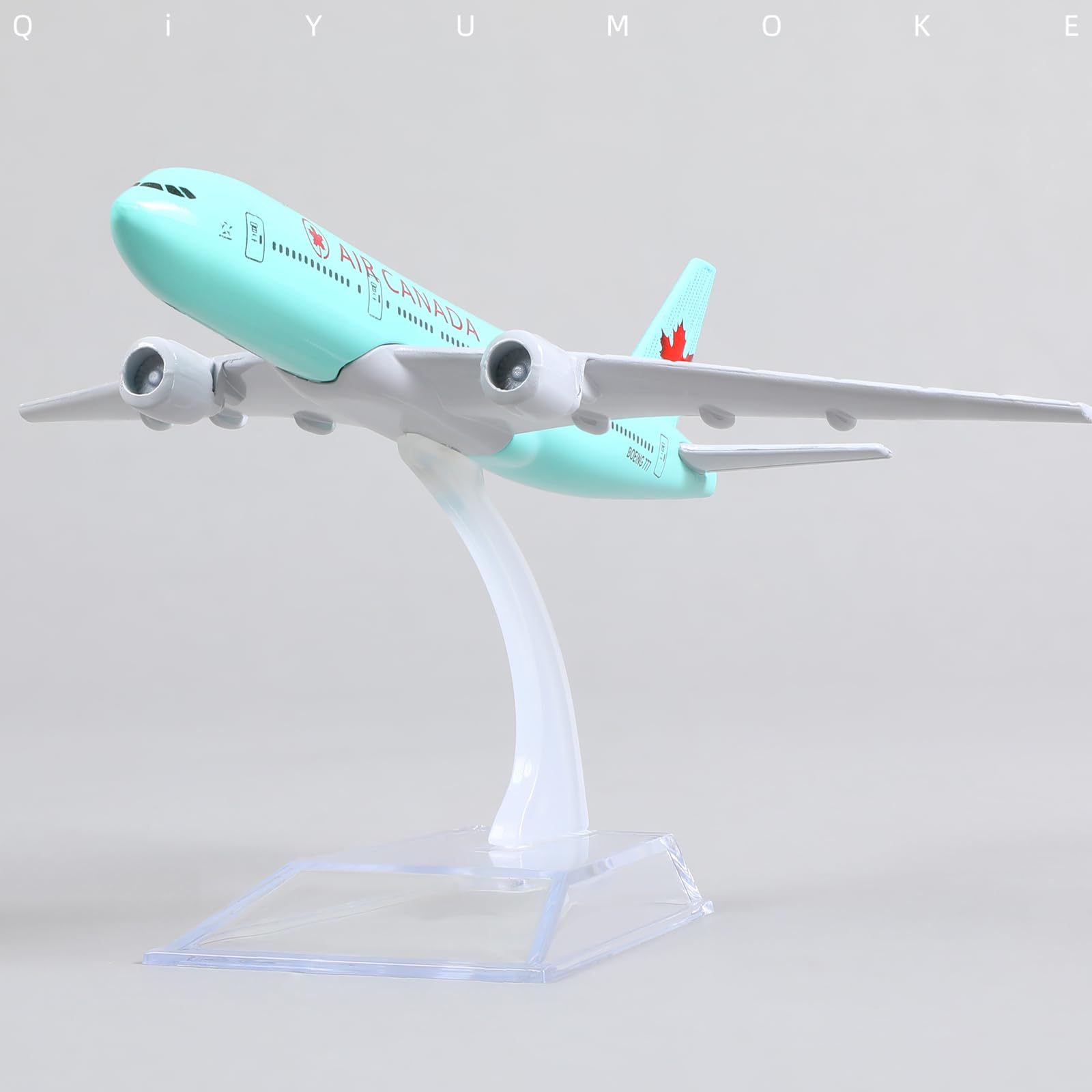 QIYUMOKE Boeing 777 Air Canada 1/400 Diecast Metal Airplane Model with Stand Airlines Model Plane Alloy Display Collectible Model Kit for Aviation Enthusiast Gift - Image 3