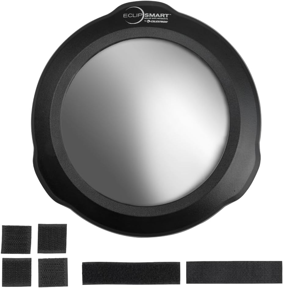 Celestron 94243 EclipSmart Solar Eclipse Telescope Filter – ISO 12312-2 Compliant, Secure Fit with Solar Safe Film, Works with 6” Schmidt-Cassegrain Telescopes, Black