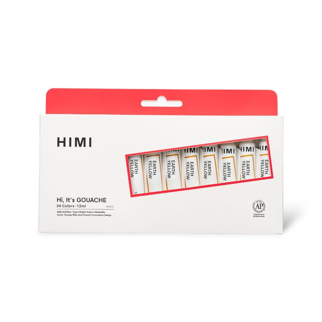 Sponsored Ad - - HIMI - Gouache Paint - 12 ml tubes - New Gen (12 ml x 24 colours) Multicolor