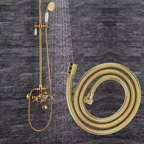 Flexible de douche doré de remplacement universel étanche 150 cm - 6