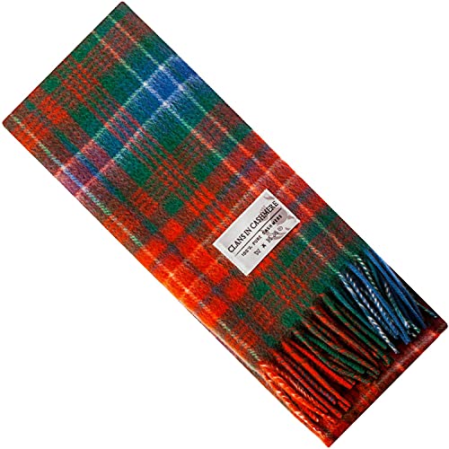 Bufanda del Clan Cachemira Wilson Ancient de lana premium fabricada en Escocia