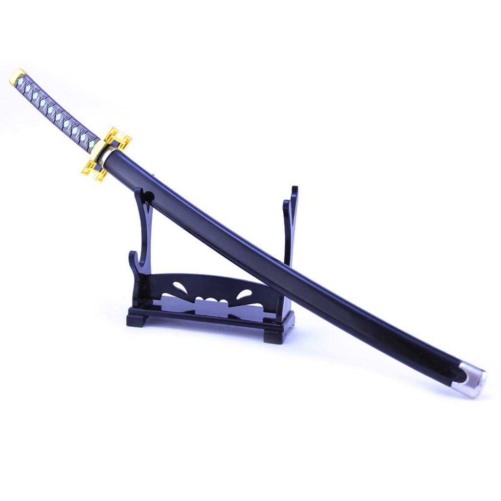 Demon Slayer 10'' Metal Samurai Sword Katana Knife Model Keychain Action Figures Game Collection Sword Toys (Tokitou Muichirou), Multicolor