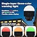 12V Industrial Warning Light with Buzzer, DC 3 Colors 1 Layer LED Signal Tower Indicator, Continuous Audible & Visual Alert for Machinery Safety