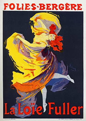 Affiche art Jules Chéret la danseuse Loie Fuller pour décoration salon élégante