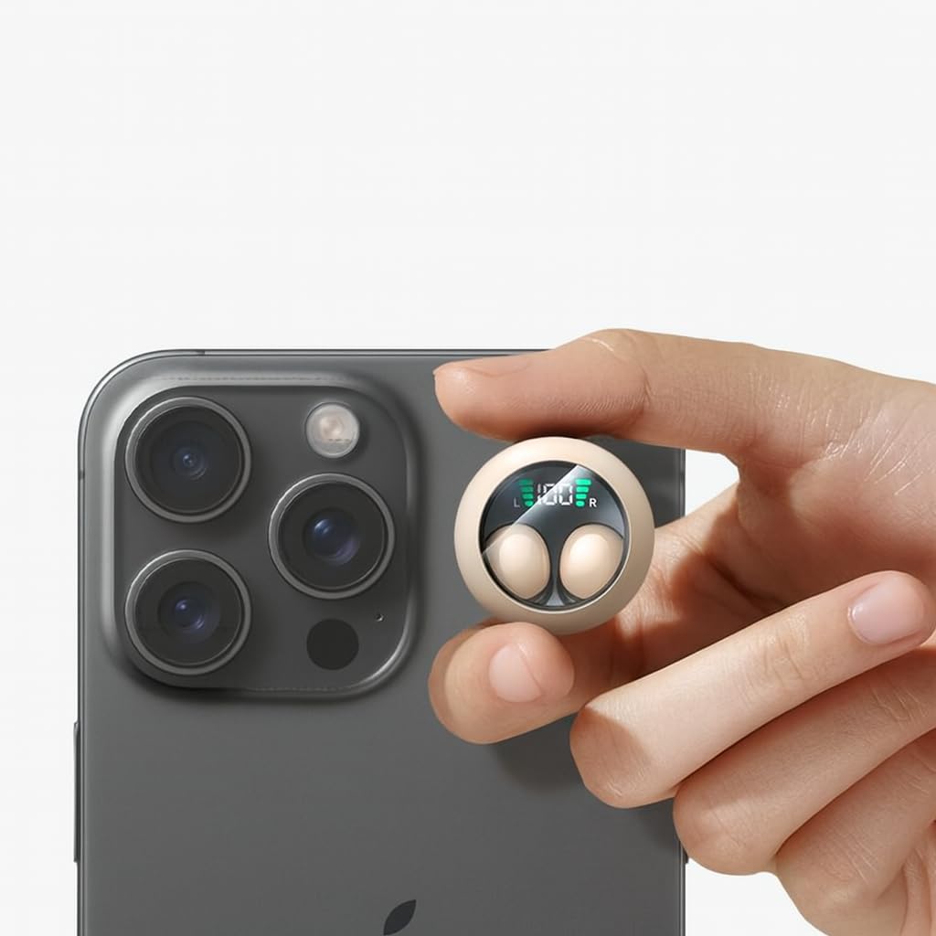 7S Pro Mini Invisible Sleep Earbuds Bluetooth 5.4 - Cuffie in-ear wireless ultra-piccole per chi dorme di lato, 48 ore di riproduzione, modalità notturna senza luce, impermeabile IPX5, microfono