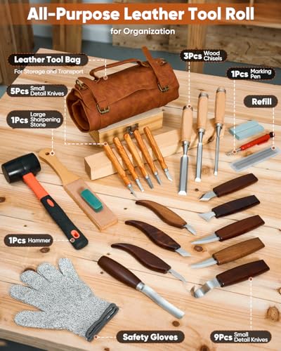 SakerNeo 25-Piece Wood Carving Kit