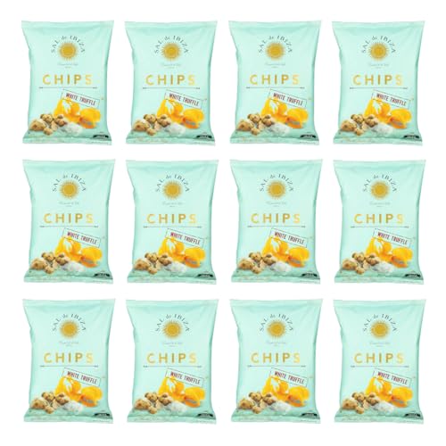 Image of Sal de Ibiza White Truffle Potato Chips - 4.4 oz Bags (12-Pack)