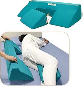 Travesseiro giratório de escaras lateral para posicionamento do corpo dormindo tratamento antiferidas na cama, almofada de espuma para pacientes idosos acamados, previne úlceras de pressão, inclinação