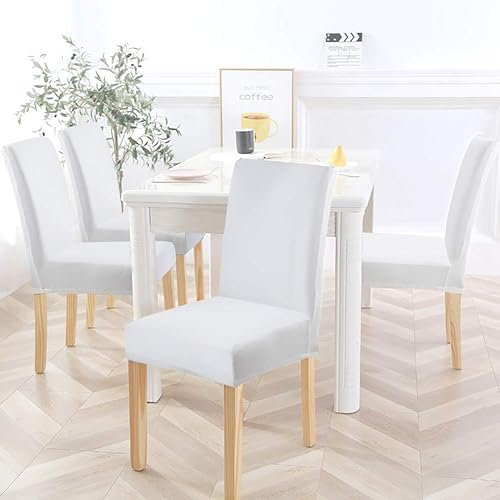 Vista 186 de YISUN Fundas para sillas de comedor, fundas elásticas de elastano para asiento de silla, extraíbles y lavables, fundas protectoras para sillas