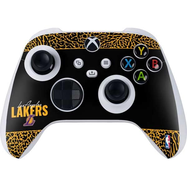 Skinit Decal Gaming Skin Compatible with Xbox Series S Controller - Officially Licensed NBA Los Angeles Lakers Elephant Print Design