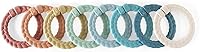 Itzy Ritzy Linking Rings Set of 8 Braided Rainbow Teethers for Baby Car Seat, Stroller, Activity Gym - Sensory Grasping Toy 0+ Months