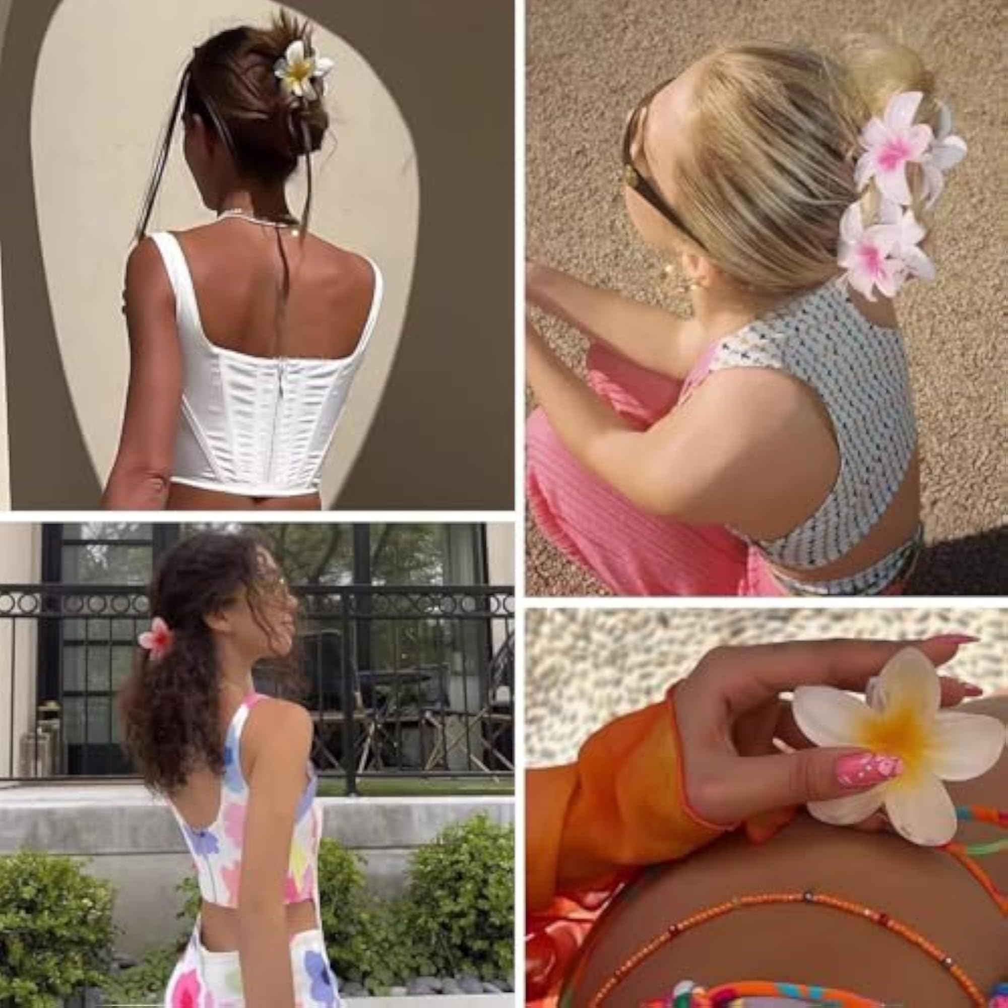 Flower Claw Clips for Women, Large Jelly Hair Clips