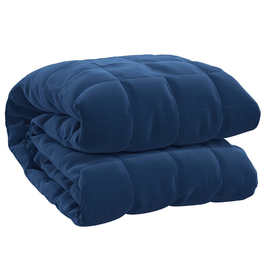 vidaXL Weighted Blanket Blue 200x200 cm 13 kg Fabric Bedding