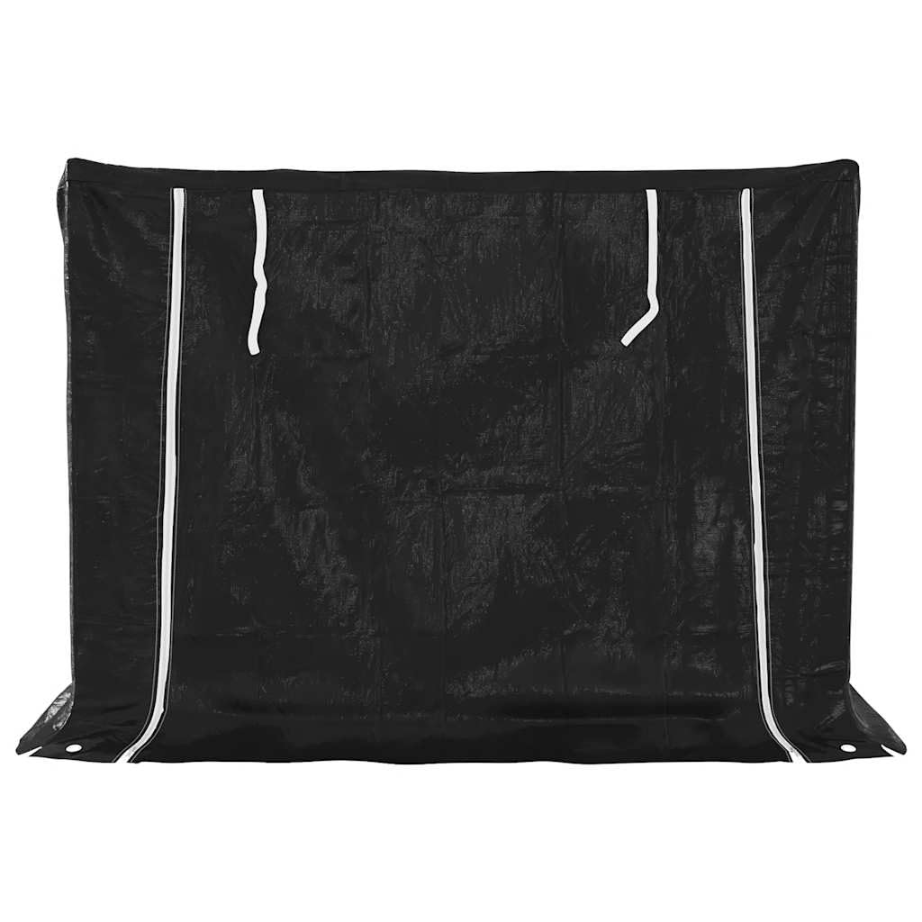 Outdoor Firewood Rack with Rain Cover, 151 x 80,5 x 110,5 cm stal galwanizowana, Heavy Duty Log Storage for Garden, wytrzymały metalowy stojak na drewno kominkowe