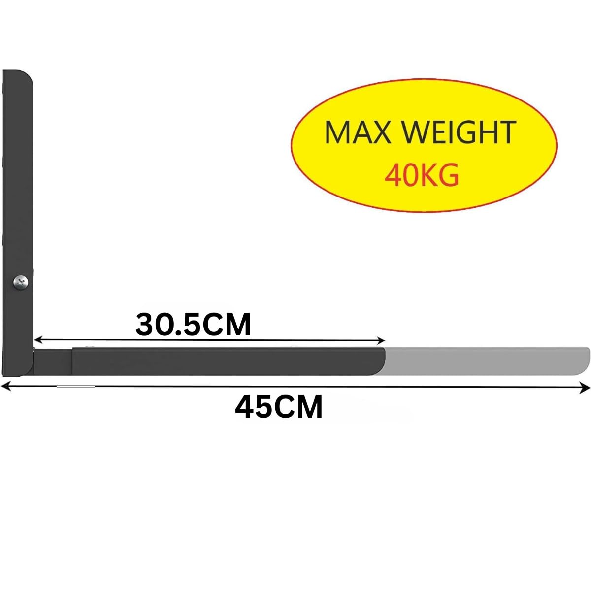 Utiz Universelles Mikrowellen-Regal, Wandhalterung, ausziehbare Arme, Mikrowellengewicht 40 kg, Unterschrank, Schwarz, geeignet für alle Mikrowellen