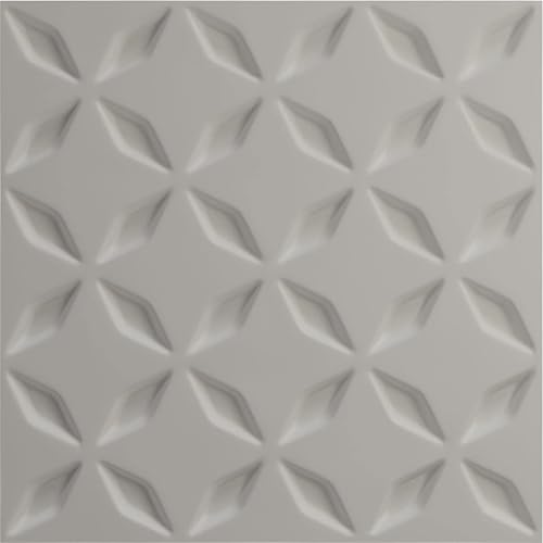Miniatura 5 de Ekena Millwork WP20X20DLWH 19 58 pulgadas de ancho x 19 58 pulgadas de alto Delfina EnduraWall Decorativo 3D Panel de Pared Cubre 2.67 pies cuadrados