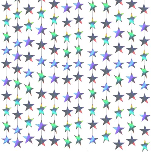 3 Stück Stern Girlande Party,Reflective Glitzer SternGirlande,Stern...