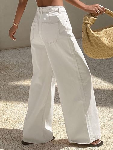 Image of TOPLOT Women's Jeans | High Rise Waist Design | Baggy Fit Style with Relaxed Silhouette | Trendy Look with Comfortable Wear | Easy Styling for Everyday Fashion | Casual, Streetwear (5204)