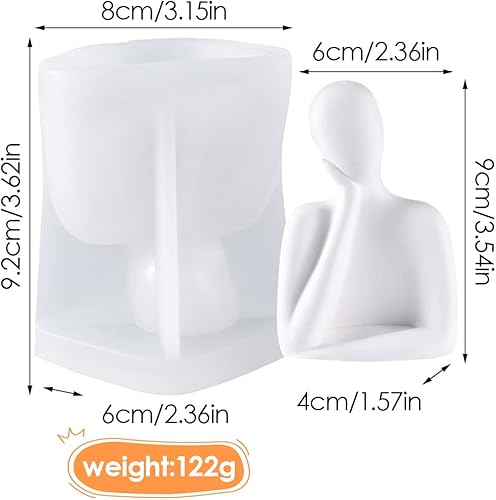 Miniatura 6 de Voyyphixa Esculturas de estatuas humanas 3D, moldes de vela de silicona, moldes de resina, moldes de silicona para cuerpo, figuras para resina,