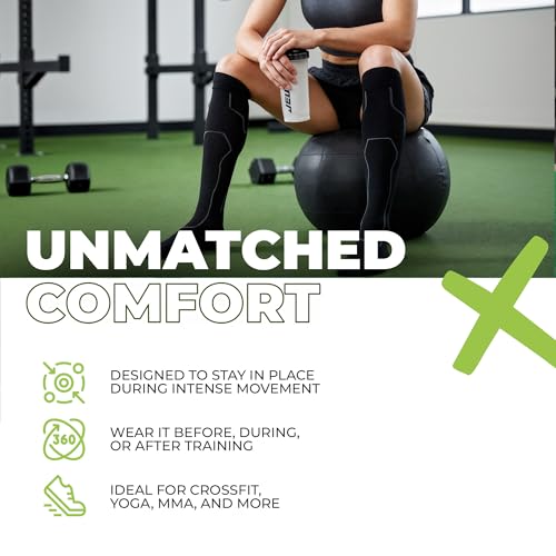 Image of Green Drop 2 Pair Herb-Infused Compression Socks for Men & Women Support