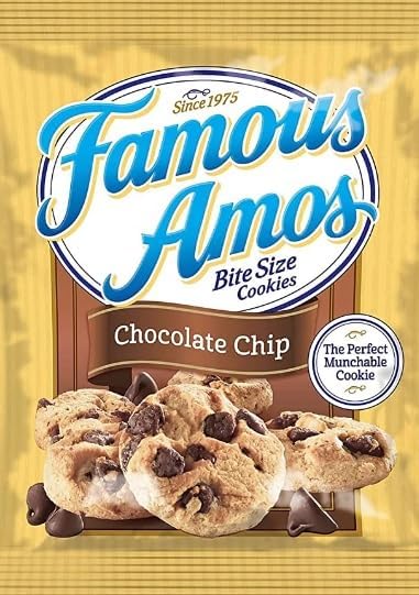 GenericPack of 16, Famous Amos Cookies, Chocolate Chip, 2oz bags
