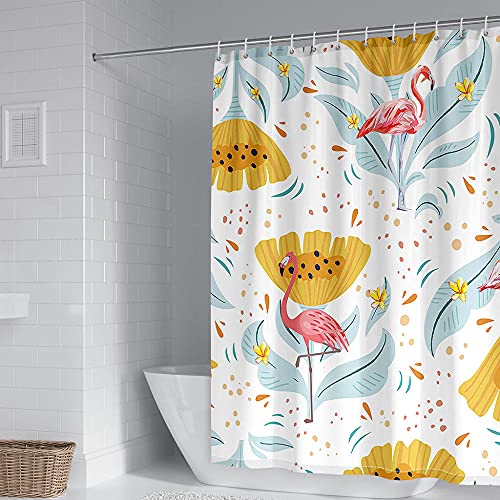 ZDDWLDL 4-Teilig Duschvorhang Set Mit Rutschfesten Teppichen Toilettendeckel Und Badematte Wasserdicht Farbfest Schimmel… – Bild 4