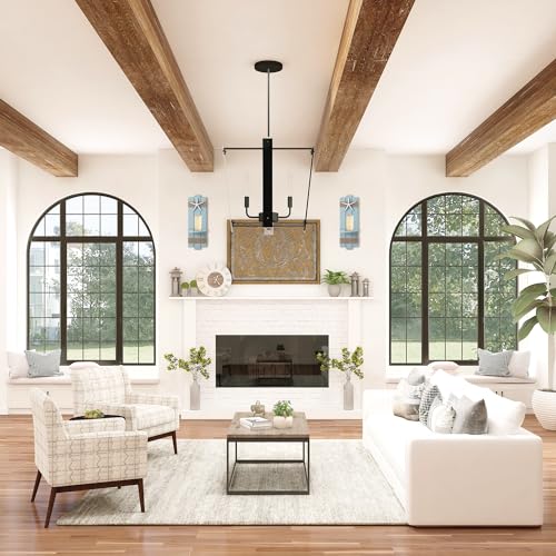 SOMTO Set of 2 Beach Starfish Wall Candle Sconces,Nautical Themed Wall Decor Ocean Wall-Mount Candleholders, Bathroom Decor, Coastal Farmhouse Seashell Candle Holders - Image 6