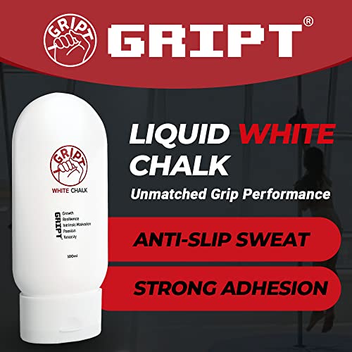 Image of GRIPT Liquid Chalk Hand Grip Gym Pole Dance Weightlifting Rock Climbing Bouldering Gymnastics Crossfit Mess Less Sweat Resistant Long Lasting Professional Gel Chalk 100ml