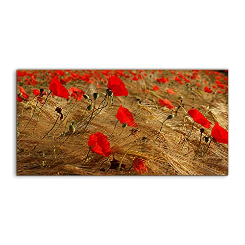Image sur verre 120x60cm maki flowers field tableau en verre trempé pour salon