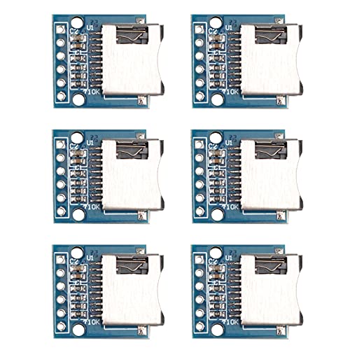 Jopto 6PCS Módulo de Tarjeta Mini SD Tarjeta de expansión de Almacenamiento Micro SD Módulo de Lector de Tarjetas Micro SD TF Adaptador de Tarjeta Compatible con Arduino AVR Arm