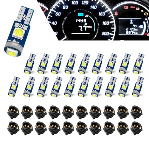 20 Lámparas LED T5 blancas para tablero de auto