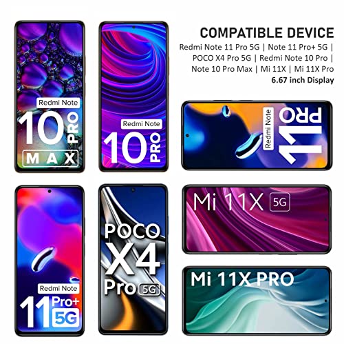 Image of Mr.Shield Top-Notch HD+ Tempered Glass Screen Protector Guard for Mi 11X / Mi 11X Pro and Poco X4 Pro (6.67 Inch), 9H Hardness, Military Grade Protection, Easy Installation kit
