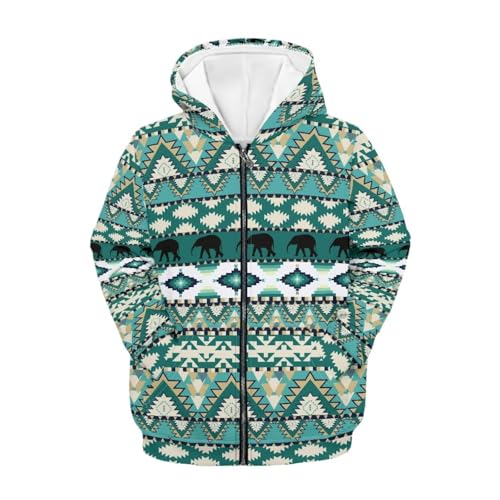 Kids Hoodie with Full-Zip Front & Pockets, Basic Warm Hooded Lightweight Sport Sweater for Boys and Girls Size S-XL