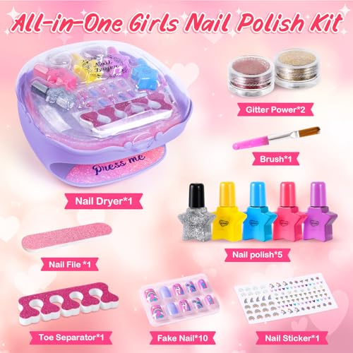 Shemira SH-23MJJ01 Nail Polish Kit For Girls Ages 7-12 Years Old, Nail Art Toy thumb #1