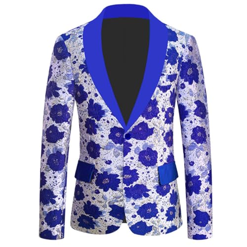 Blazer costume jacquard homme veste mariage flora chic col châle un bouton