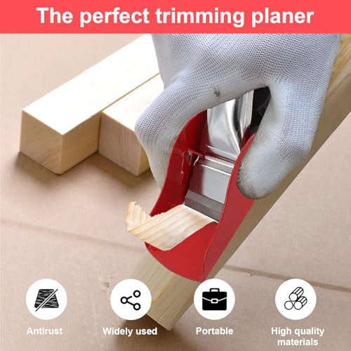 Small Wood Plane, Block Planes for Wood, Hand Planer for Door, Block Plane, Woodworking Trimming Accessories, Woodcraft Tool to Surface Smoothing (1PCS Red) 4 Small Wood Plane, Block Planes for Wood, Hand Planer for Door, Block Plane, Woodworking Trimming Accessories, Woodcraft Tool to Surface Smoothing (1PCS Red) - Image 4