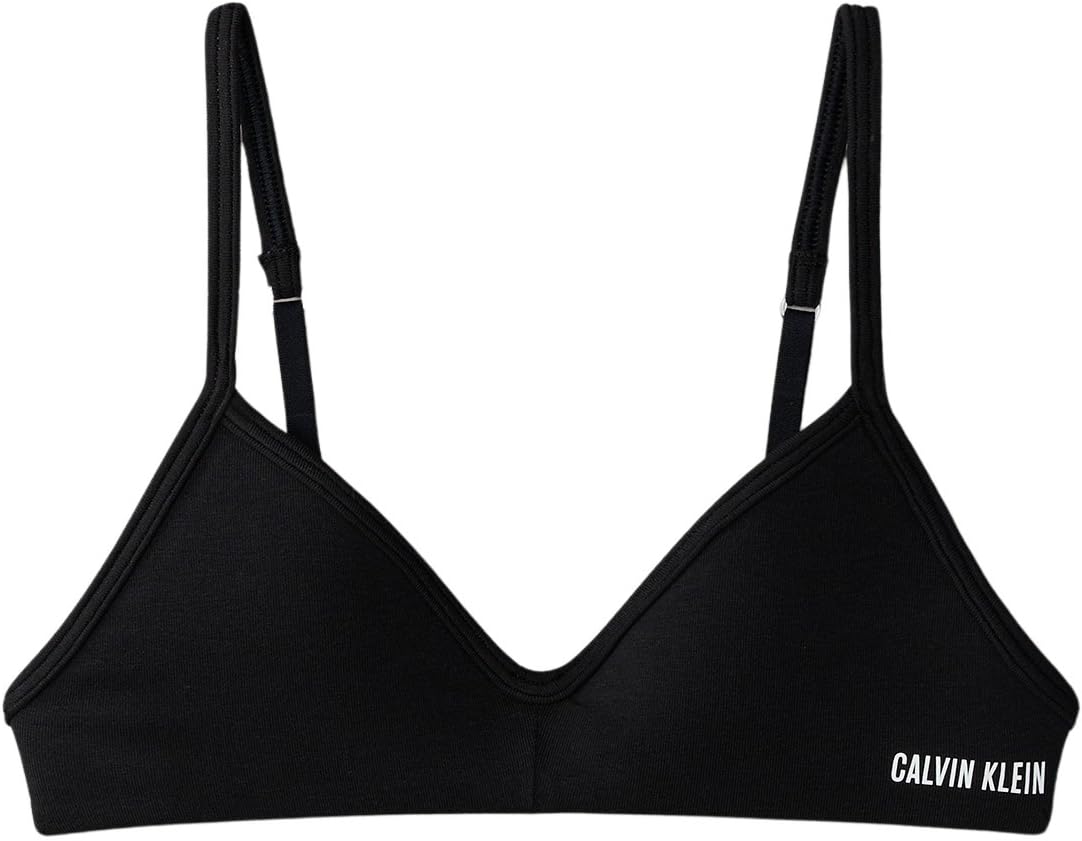 Calvin Klein Girls’ Moulded Bralette with Adjustable Straps, Black (Pvh Black), 8-10 Years