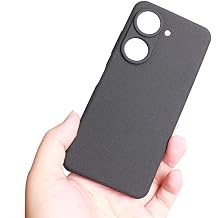 QUIETIP Case Compatible with Asus Zenfone 9 & Zenfone 10 with Screen Protector,Shockproof Protective Soft Thin Silicone Matte Non Slip Bumper Cover,Black