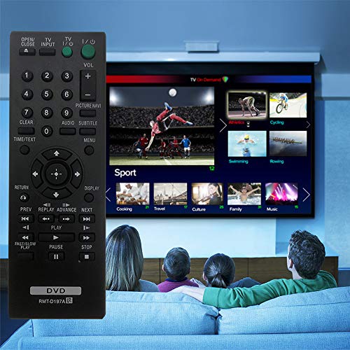 New Replacement Sony Dvd Player Remote Rmt-D197A For Sony Dvd Player Dvpsr201P Dvpsr210P Dvpsr405P Dvp-Sr500H Dvp-Sr500Wm Dvpsr510H Dvp-Sr100 Dvp-Sr120 Dvp-Sr201P - No Setup Needed #TOP1
