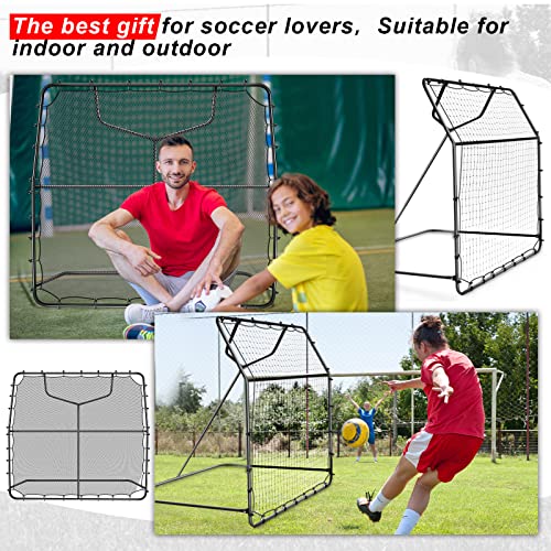 Junkin Soccer Rebounder 5' X 5' Bounce Back Net With Adjustable Angle Backyard Pitch Net Soccer Basketball Baseball Rebounder Wall Practice And Training Equipment Gift For Kids Indoor Outdoor #TOP5