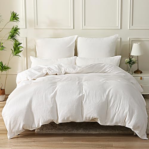 SOULFUL Doppelte Muslin Bettwäsche 135x200 4 Teilig Baumwolle, Bettwäsche-Sets 2er Set Bettbezug mit 2 Kissenbezüge 80x80 cm, ÖKO-TEX Bettwäsche...