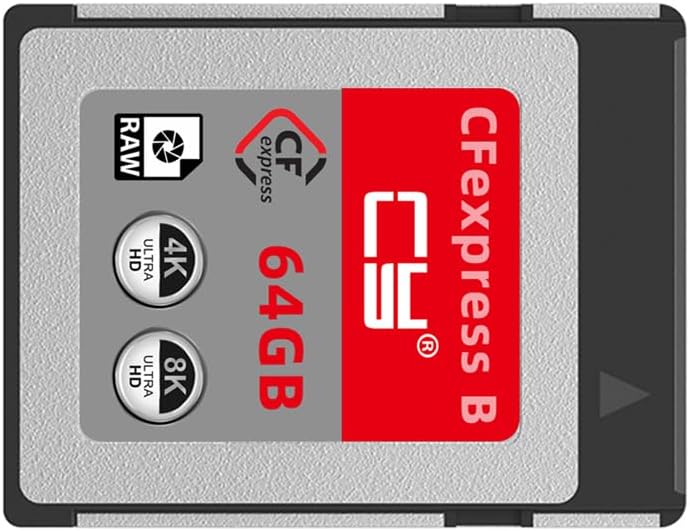 xiwai CFexpress Type-B 64GB CFE CFB Memory Card Adapter Compatible with XS Camera 8K RAW PCIe Expansion