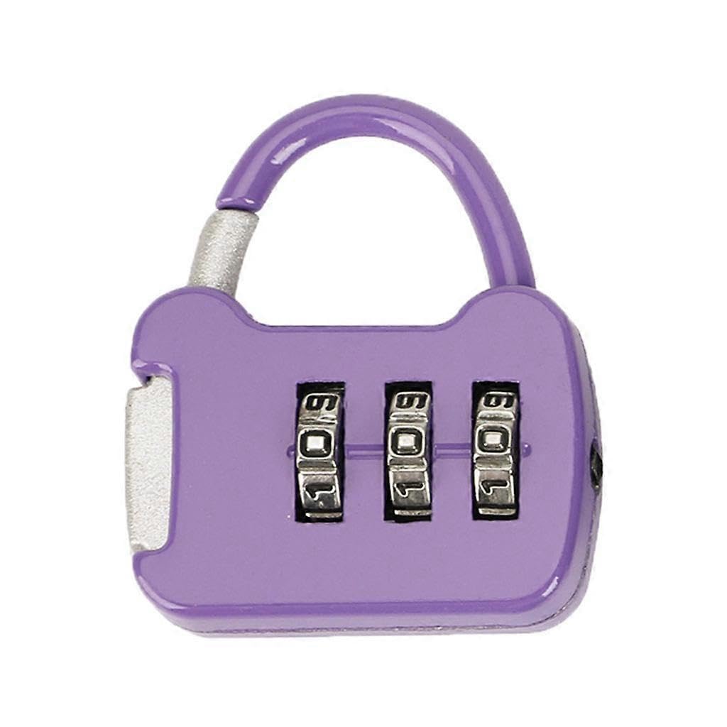 Joyhappst Image Color Mini Padlock 3-Digit Combination Lock Resettable Luggage Locks Weather-Proof