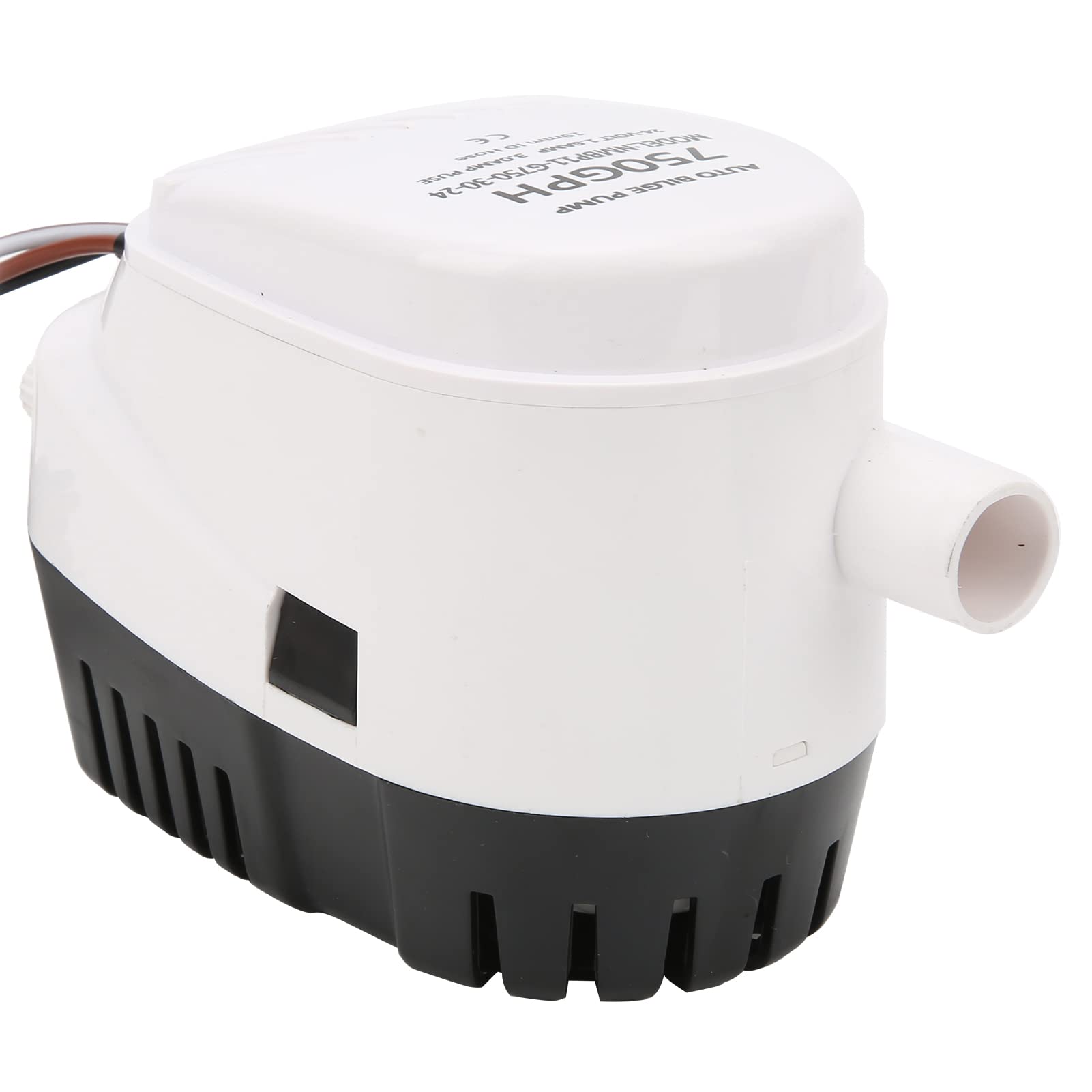 24V Pompa di Sentina Automatica Sommergibile 750GPH con Interruttore Galleggiante Integrato, Protezione Anticorrosione e Antincendio, Portata 2840L/H per Barca Yacht Marine