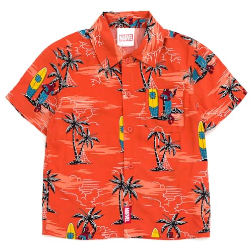 Image of Marvel Spider-Man Matching Family Button Front Hawaiian Shirt