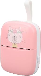 Mini Pocket Printer, Portable Thermal Printer for Sticker, Label,Text Memo,Receipt,Photo,BT Inkless Printing, Wireless BT Printer Gifts for Kids (Pink)