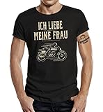 Angenehmer Tragekomfort Gasoline Bandit T-Shirt original Biker Racer Design: Ich Liebe Meine Frau L